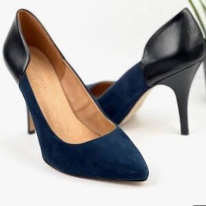 Madewell Maddie Two- Toned Suede Leather Heels